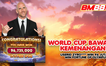WORLD CUP BAWA KEMENANGAN! USERID ZYRO**** WIN 96 JUTA DI FORTUNE OF OLYMPUS